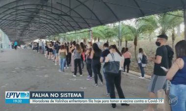 Falha em sistema provoca longas filas em ponto de vacinação contra Covid de Valinhos