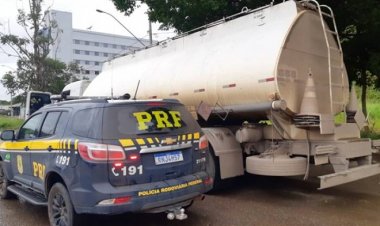 Polícia Rodoviária Federal apreende 15 mil litros de combustível sem nota fiscal em Muriaé