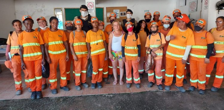 21ºBPM: PPVD Realiza palestra para as funcionárias da limpeza urbana de Ubá