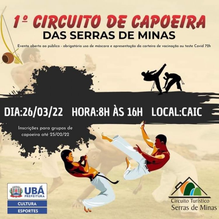 Ubá recebe 1º Circuito de Capoeira das Serras de Minas