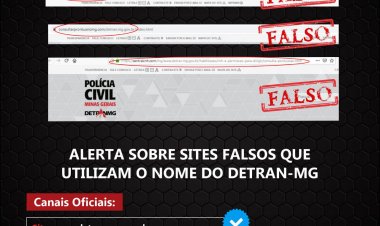 PCMG alerta sobre sites falsos utilizando o nome do Detran-MG