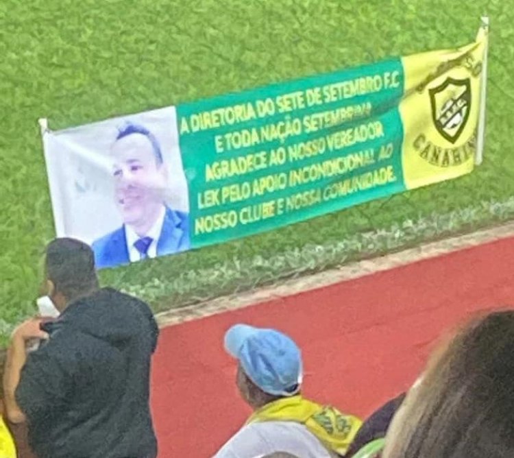 Vereador Lek é homenageado pelo time do Sete de Setembro