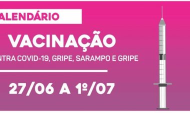 Confia o novo calendário de vacinação contra COVID, Sarampo e Gripe em Ubá