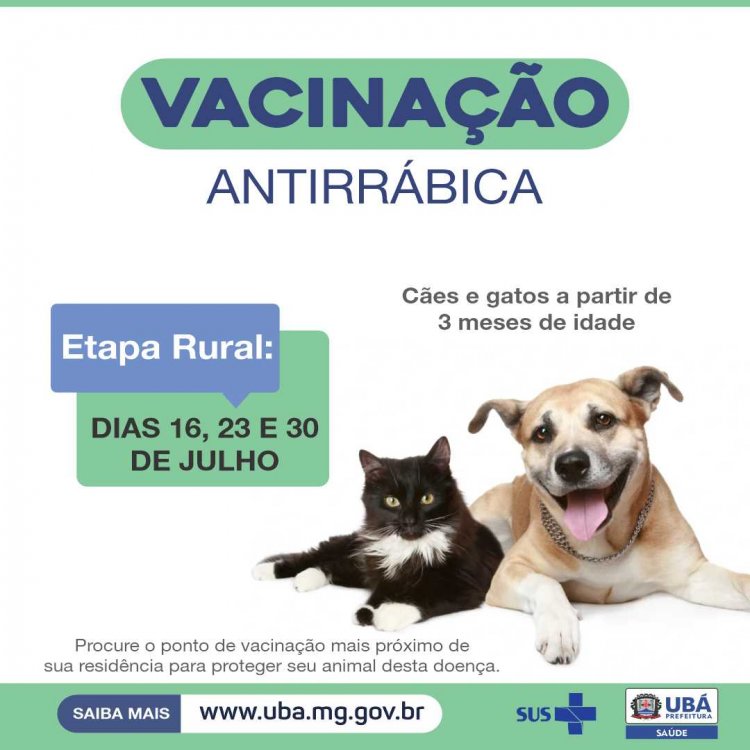 Ubá inicia etapa rural de vacinação antirrábica