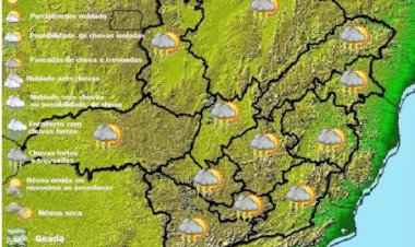 Previsão do tempo para Minas Gerais nesta sexta-feira, 17 de fevereiro
