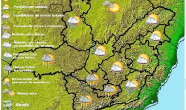Previsão do tempo para Minas Gerais neste sábado, 25 de fevereiro