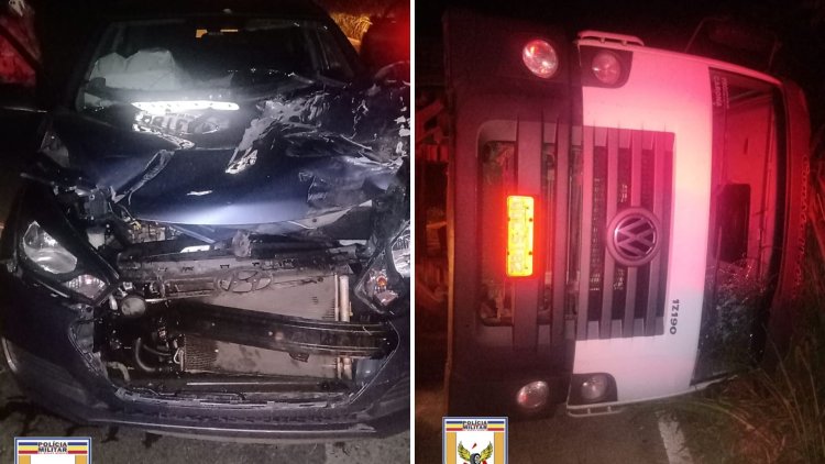 Caminhão tomba e causa acidente com vítima na rodovia MG-353, sentido  Juiz de Fora/Coronel Pacheco