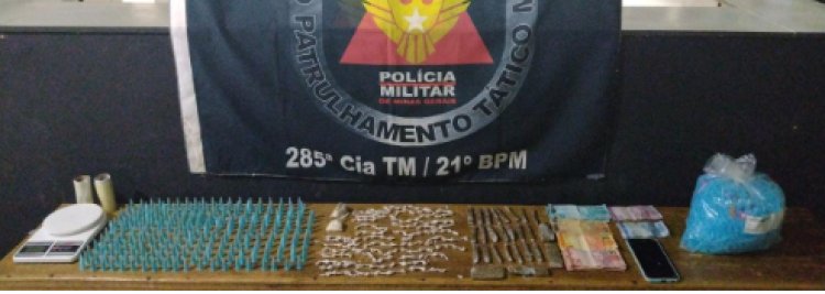 Polícia Militar efetua prisão por tráfico de drogas no bairro Talma