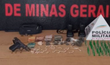 PM prende autor de tráfico de drogas e apreende arma de fogo em Rodeiro