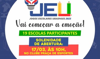 Abertura dos Jogos Escolares Ubaenses 2023 será nesta sexta, 17/03