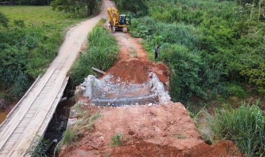 Ubá: Iniciada construção de nova ponte para acesso à Miragaia