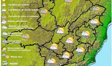 Previsão do tempo para Minas Gerais nesta quinta-feira, 23 de março