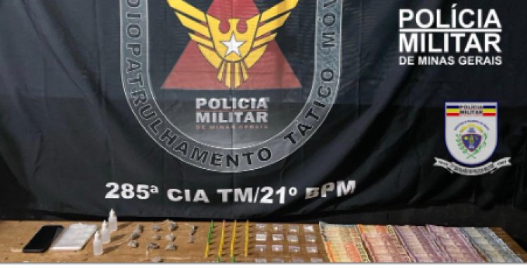 Polícia Militar prende autor de tráfico ilícito de drogas em Ubá