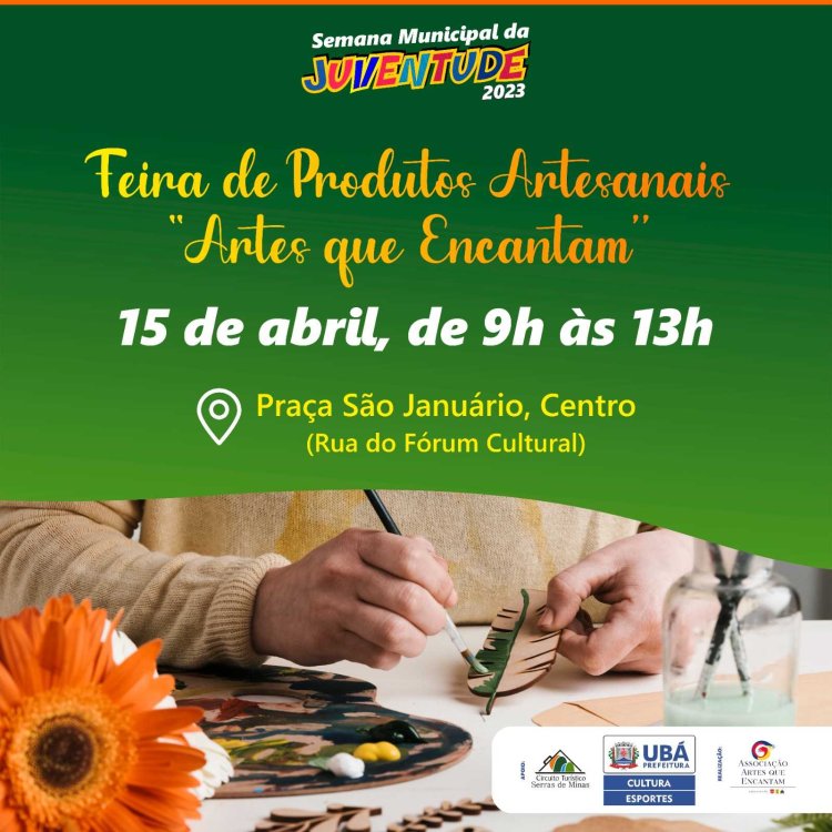 Ubá realiza feira de produtos artesanais Artes que Encantam