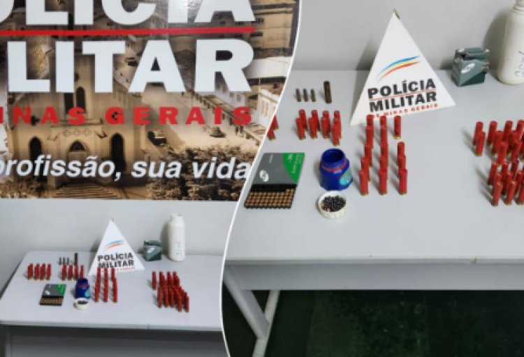 Polícia Militar apreende munições em Mercês