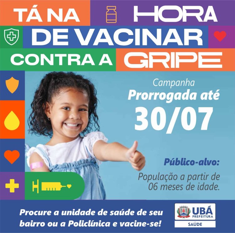 Ubá: Campanha de vacinação contra Gripe é prorrogada