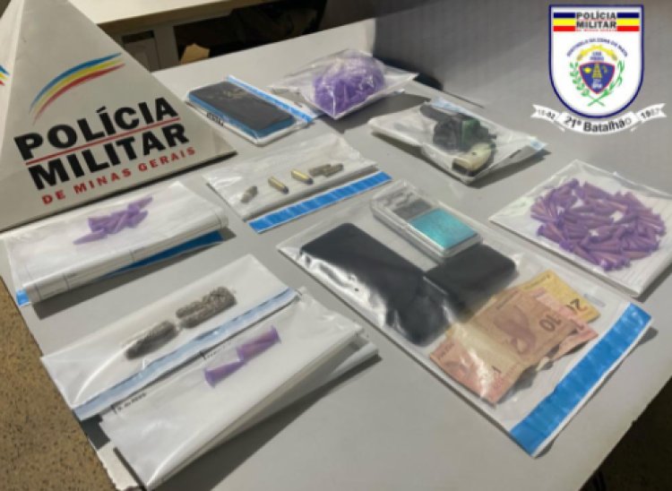 PM prende autor de tráfico de drogas e posse ilegal de arma de fogo em Parque de Exposição