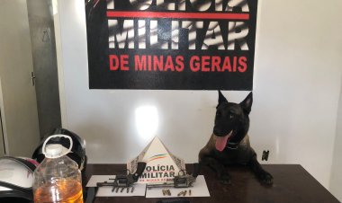 Polícia Militar prende autores de porte ilegal de arma de fogo e recupera motocicleta rouba em Rodeiro