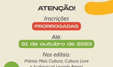 Ubá: Prorrogadas as inscrições para editais da Lei Paulo Gustavo