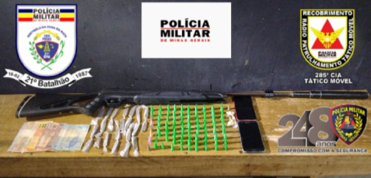 Polícia Militar prende autor de tráfico de drogas no bairro Industrial