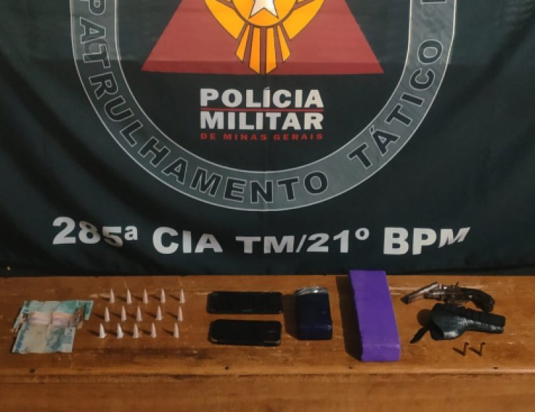 Ubá: Polícia Militar prende autores por tráfico de drogas, associação para o tráfico e porte ilegal de arma de fogo