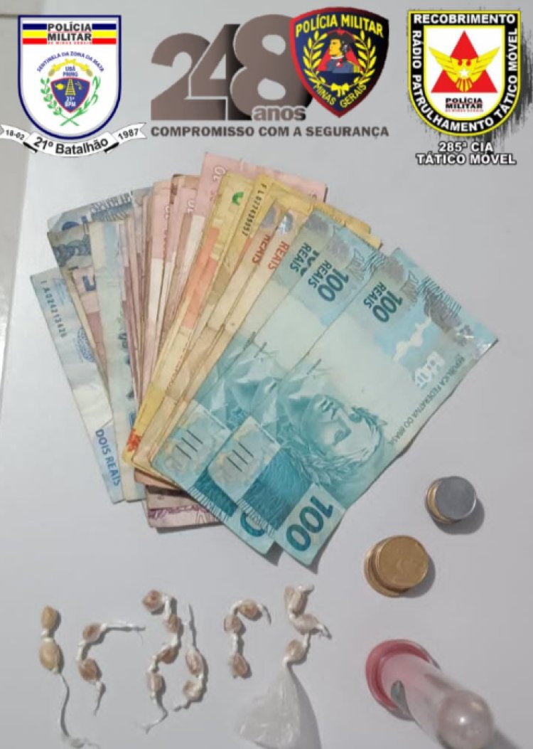 Ubá: Polícia Militar prende autor de tráfico de drogas