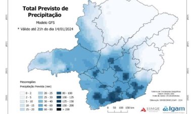 Defesa Civil de Minas Gerais alerta para chuvas intensas neste fim de semana