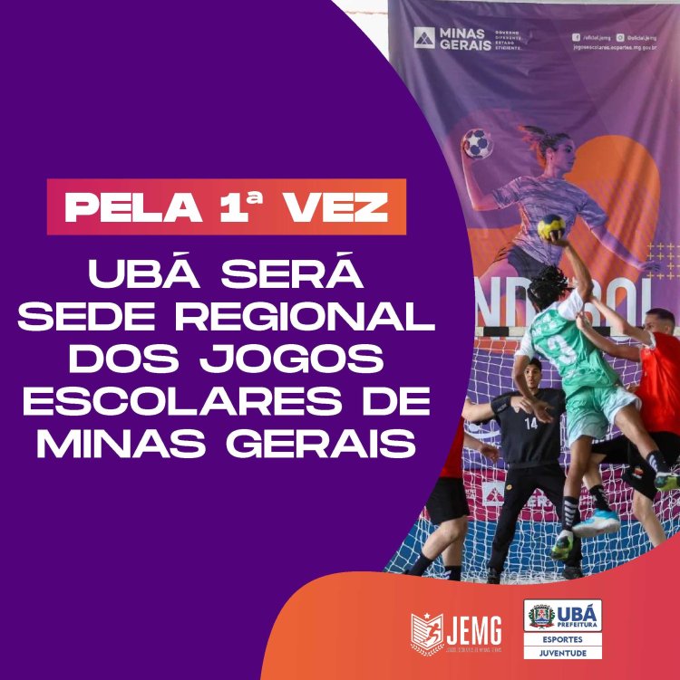 Ubá sediará etapa regional dos Jogos Escolares de Minas Gerais em 2024