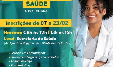 Prefeitura de Ubá divulga edital para contratação temporária para a Saúde