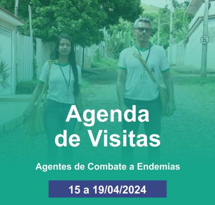 Ubá: Confira a agenda de visitas dos agentes de combate a endemias