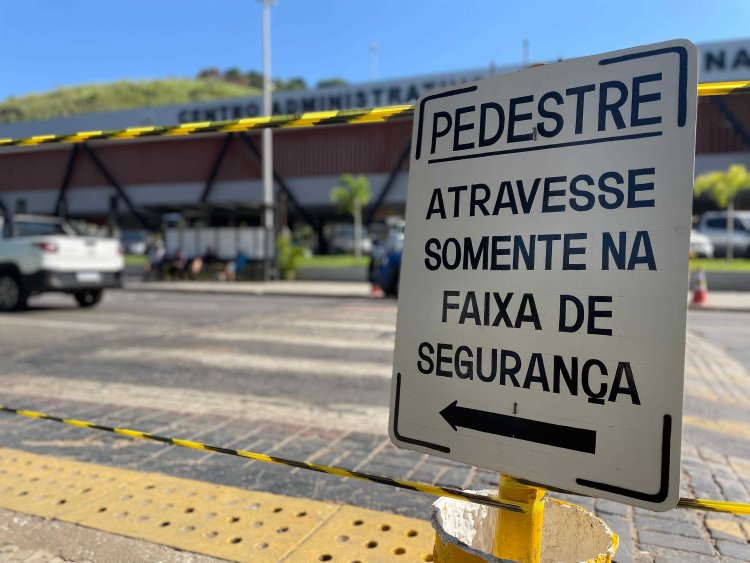 Prefeitura de Ubá promove ações para deixar trânsito mais seguro em frente ao Centro Administrativo