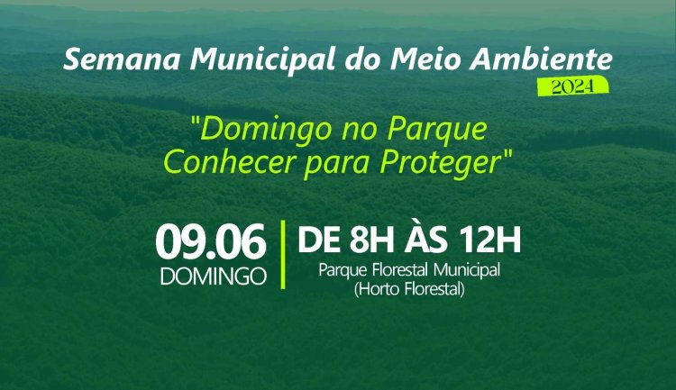 Ubá: Programação da Semana do Meio Ambiente vai contar com Domingo no Parque