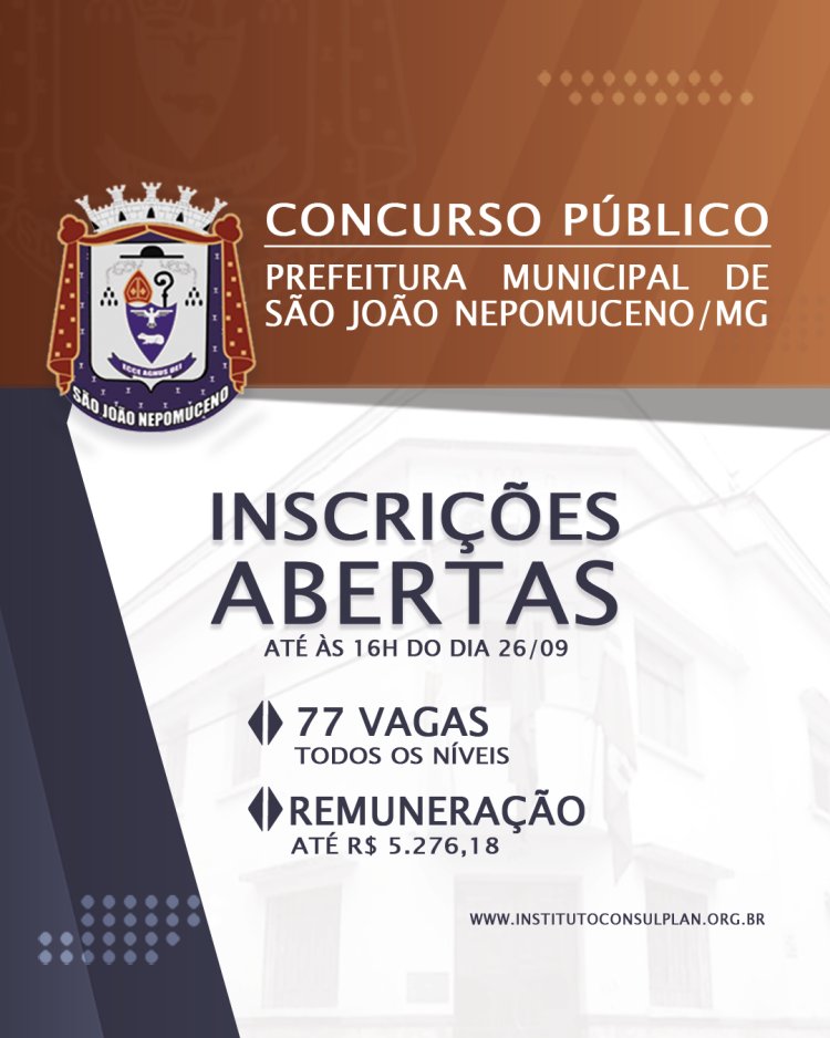 Concurso Público da Prefeitura Municipal de São João Nepomuceno
