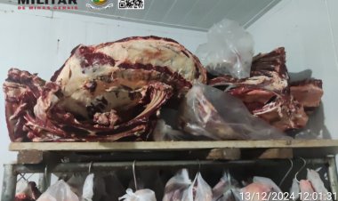 Homem é preso na Zona Rural de Teixeiras por abate clandestino e venda de carnes impróprias para consumo