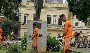 Capina e limpeza são realizadas em áreas estratégicas de Viçosa