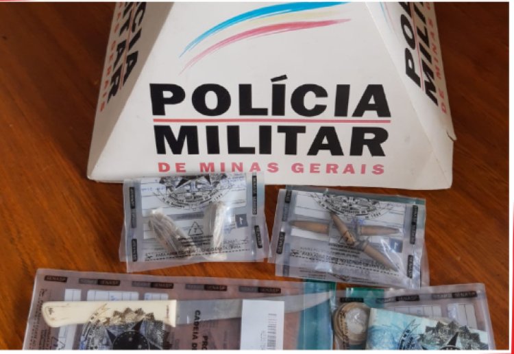 Polícia Militar prende suspeito por tráfico de drogas em Piraúba