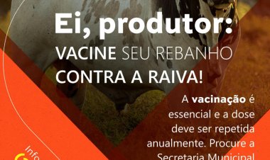 Divinésia: Secretaria de Agricultura alerta para a importância da vacinação antirrábica em bovinos