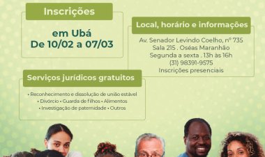 Começaram nesta semana as inscrições para o Mutirão das Famílias em Ubá e outras 17 Unidades do estado