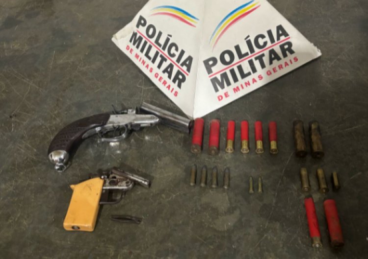 Polícia Militar apreende armas de fogo na zona rural de Guarani