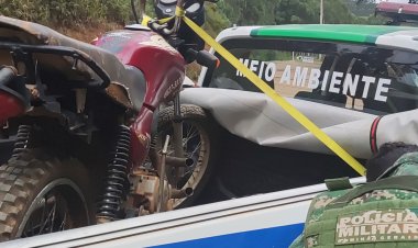 Homem é preso conduzindo motocicleta com chassi raspado