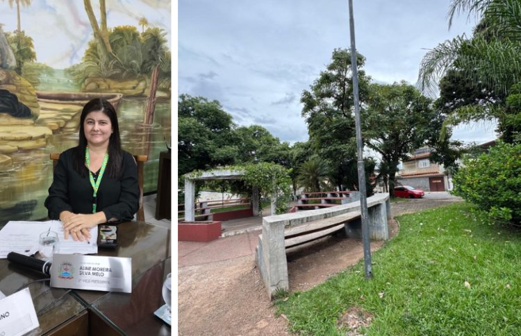 Vereadora Aline Melo solicita melhorias na Praça Getúlio Vargas