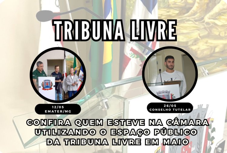 Tribuna Livre: representantes de instituições locais apresentam seus trabalhos em maio