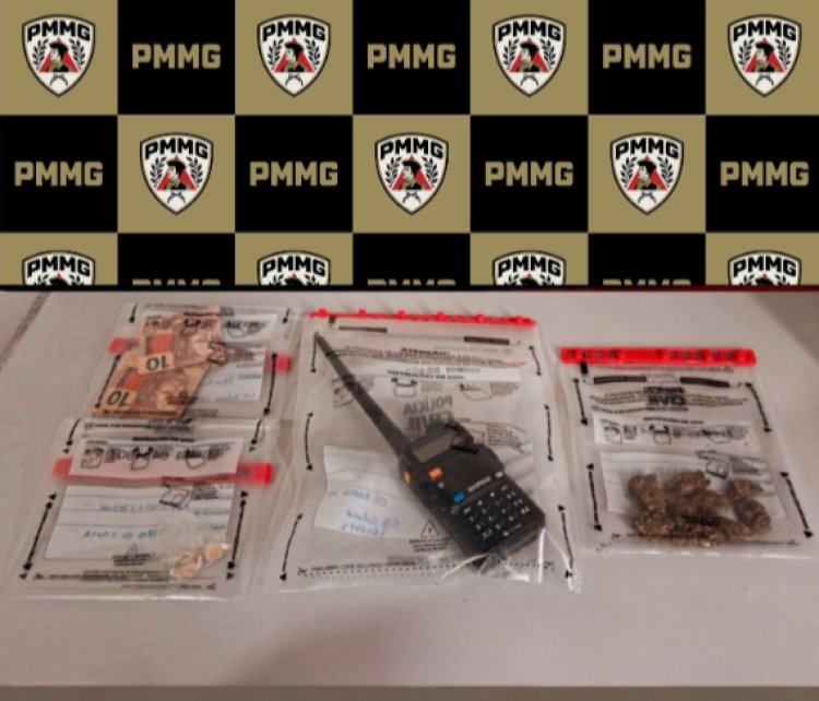 Polícia Militar prende autor por tráfico de drogas no bairro São Domingos em Ubá