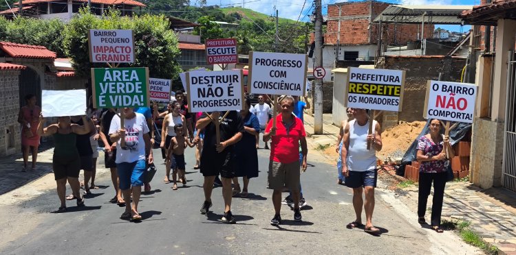 Ubá: Moradores do Xangrilá realizam manifestação pacífica contra proposta de construção de 500 casas populares