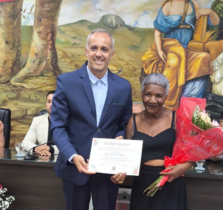 Edith da Silva Paula é homenageada com Diploma Mulher 2026 em Ubá